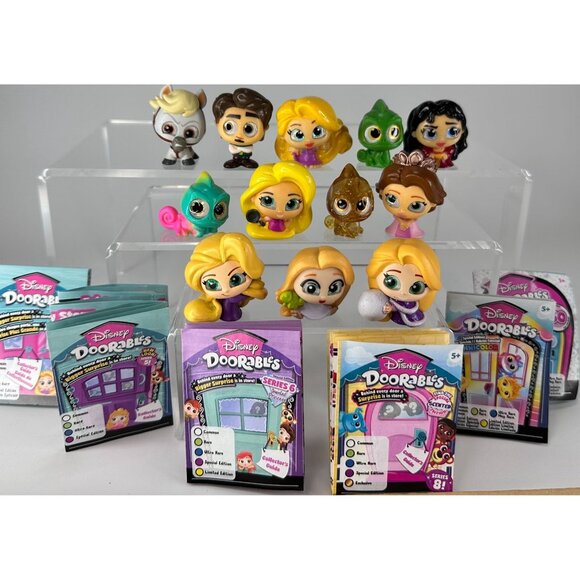 Disney Doorables Tangled Rapunzel Set Of 12 Figurines Multi Series Flynn‎ Pascal - Picture 3 of 16
